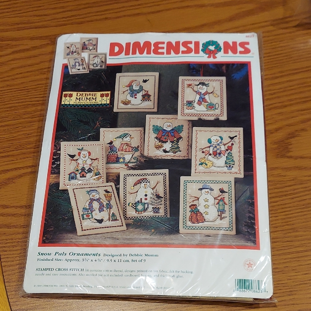 Dimensions Snow Pals Ornaments Cross Stitch Kit